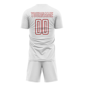 Customized Made <b>Soccer</b> Uniform Sets Heat-transfer Printing With Name Number Logo Team Wear Polyester/cotton Quick Dry - Product Image 3