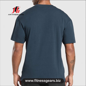 Camiseta de Manga Corta para Hombre, Cuello Redondo, Color Azul Marino, Corte Regular, 100% Algodón, Transpirable, Tejido Jersey Informal - Product Image 3