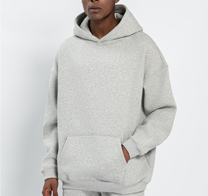 High Quality Cotton <b>Polyester</b> <b>Hoodie</b> 350 GSM Men'S Heavyweight <b>Hoodie</b> Grey <b>Hoodie</b> Heavyweight - Product Image 1