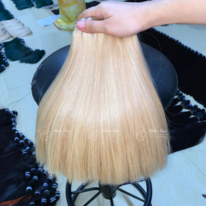 613 Rubio un donante Premium espejo hueso extensiones de cabello liso pelucas sin pegamento cabello humano crudo vietnamita paquetes de cabello - Product Image 5