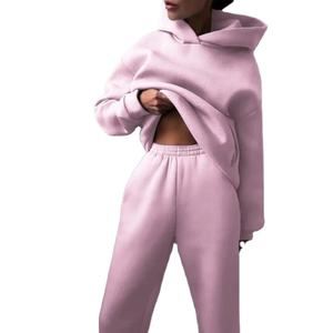 Survêtement Femme Ensemble deux pièces Hiver Chaud Hoodies + Pantalon Pullovers Sweatshirts Femme Jogging Femme Vêtements Sports Suit Outfits - Product Image 1