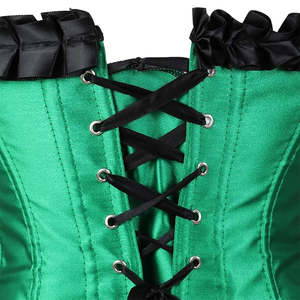 Corsé de satén sexy sin tirantes para mujer, corsé de cintura estilo burlesque, top bustier, tallas grandes XS-6XL - Product Image 4
