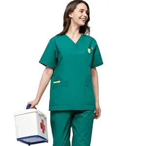 Anno 2024 Medische Scrub Uniform Groene Oem Arts Ondersteuning Ziekenhuis Personeel Uniformen