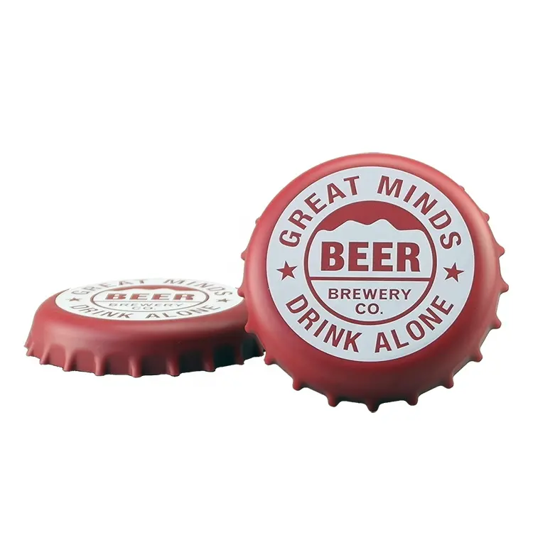 Cheap Custom Printed Logo Promotional item Bottle Cap Plastic Beer Coasters