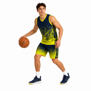 Ensemble de basketball unisexe respirant et écologique de qualité supérieure, maillot sans manches et short assorti, vêtements de sport d'équipe pour enfants - Product Image 3