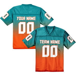 Maillot de football américain en gros OEM ODM en polyester maillé, sublimation intégrale, léger, uniforme universitaire, uniforme d'entraînement pour hommes - Product Image 1