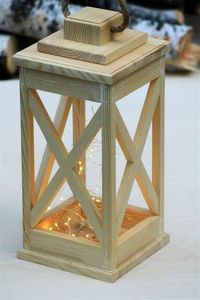 Farol de vela de madera hecho a mano y personalizado con portavelas negro para eventos y decoración del hogar, decoración navideña - Product Image 6