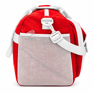 Delta| Sigma | Theta Sorority Red White Large Capacity Cordura Duffel <b>Bag</b> With Shoe Compartment Sports <b>Weekender</b> <b>Travel</b> <b>Bag</b> - Product Image 2
