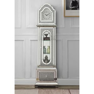 Noralie orologio a specchio e finti diamanti a LED presenta eleganti mobili da soggiorno - Product Image 1