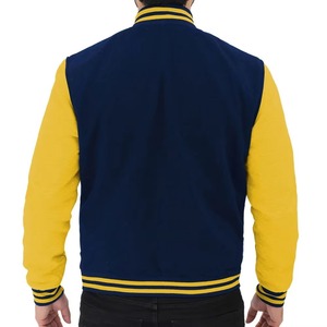Men's High Quality Winter Wool <b>Jacket</b> Windproof Warm University Baseball Varsity Style Stand Patchwork Front High Street <b>Fleece</b> - Product Image 5