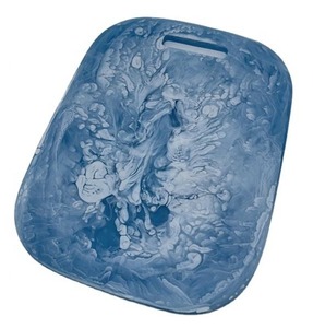 Plateau de service en résine fait main, motif tourbillon aquatique texturé, plateaux durables, design luxueux pour la maison et l'hôtellerie, provenance Inde. - Product Image 1