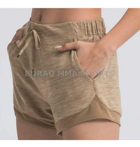 Pantalones cortos de verano para correr y hacer ejercicio para mujer, pantalones cortos deportivos informales a cuadros de secado rápido - Product Image 2