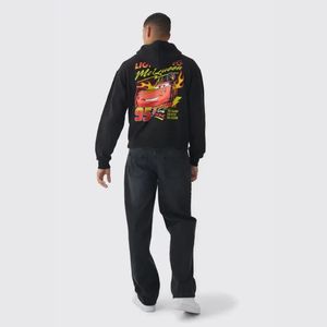 Sudadera con Capucha de Algodón Grueso para Invierno, Unisex, Estilo Urbano, Ajuste Holgado, Resistente al Viento, Transpirable, con Diseño Gráfico - Product Image 1