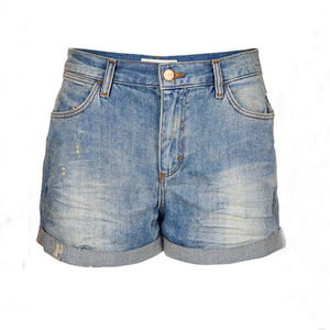 Pantalones cortos de mezclilla rasgados de cintura alta para hombre Le3no, estilo casual con botones, 100% algodón tejido, pantalones cortos de mezclilla para hombre - Product Image 6