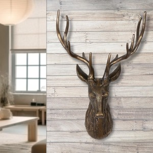 Jaffs Exports Aluminum Handmade Modern Deer Head Wall Sculpture Eco-Friendly Durable Tabletop Art <b>Decor</b> for Living Room - Product Image 6