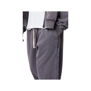 Men's Gray Sweatpants Elastic Waist Side Pockets Casual Breathable Knitted Cotton Autumn Wear - Product Image 5