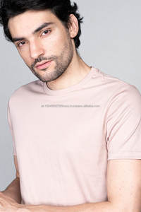 Camiseta de Punto de Bambú 100% Rosa de la Mejor Calidad, Color Sólido, Talla Grande para Hombre y Mujer - Product Image 3