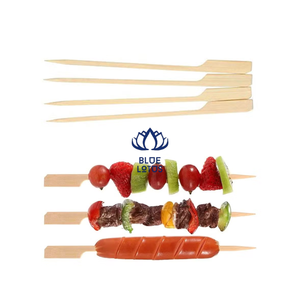 Brochettes en bambou naturel, best-seller, résistantes à la chaleur, écologiques, solides, pour poulet, fruits de mer, bœuf, légumes, kebab et barbecue - Product Image 1
