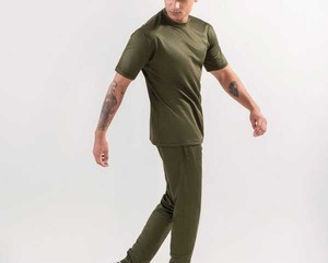 Ensemble de survêtement deux pièces vert olive pour homme, 100% coton molletonné, fabriqué au Pakistan, impression personnalisée, survêtement de jogging pour homme - Product Image 4