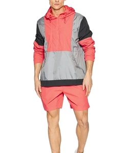Nouvelle Mode Style Color Block Respirant Pluie Coupe-Vent Veste Plus La Taille Randonnée Courir Patchwork Couleur À Capuche Veste Imperméable - Product Image 5