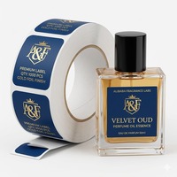 Service d'impression personnalisé, étiquettes en vinyle PP blanc, estampage à chaud en or, gaufrage, autocollants avec logo pour flacon de parfum, emballage cosmétique