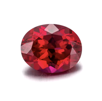 Pierre précieuse synthétique de corindon rubis rouge ovale de laboratoire à prix d'usine pour la fabrication de bijoux fusion de flamme