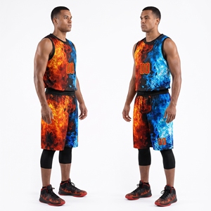 Nuevo Uniforme de Baloncesto de Manga Corta Transpirable con Estampado Personalizado, 100% Poliéster con Logotipo y Color Personalizados - Product Image 6