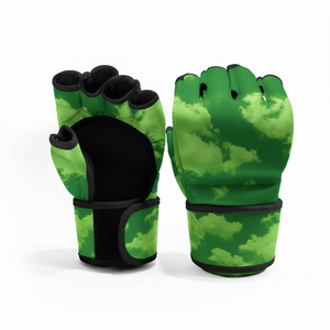 Guantes de MMA de Cuero con Cierre de Cordones, Protección para las Manos en Artes Marciales, Secado Rápido, Entrenamiento Deportivo, Kickboxing, Sparring, Sin Dedos - Product Image 3