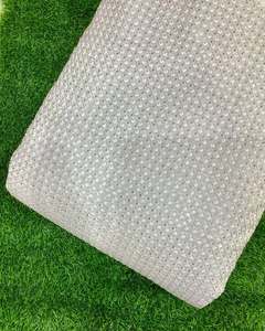 African Sequin Lace Fabric Beaded Embroidery Mesh Fabric Party Wear Wedding Dress Fabric Wholesale - Product Image 3