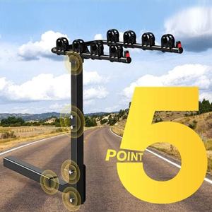 Porte-vélos robuste pour attelage extérieur pour 4 vélos, réglable et léger - Product Image 4