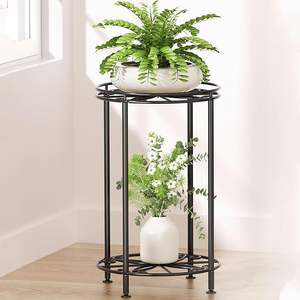 Support de plante en fer de grande qualité à prix raisonnable, au design moderne, adapté aux maisons et aux solutions de jardinage en petits espaces. - Product Image 1