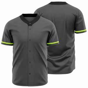 เสื้อเบสบอลชายแบบใหม่ พิมพ์ชื่อและหมายเลขตามสั่ง ผ้าโพลีเอสเตอร์กันความชื้น แขนสั้น ทรงปกติ สำหรับผู้ใหญ่ ใส่ได้ทุกฤดู - Product Image 2