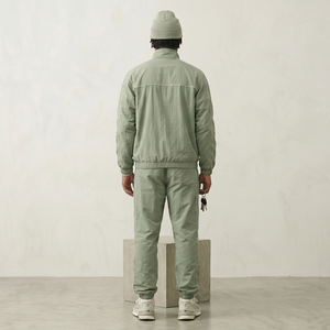 Ensemble de survêtement unisexe vert avec cordon de serrage, col à capuche, coupe régulière, style sportif, couleur unie, respirant, imperméable, en polyester - Product Image 2
