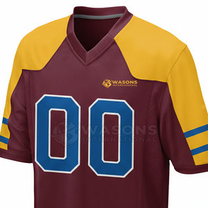 Maillot de football américain sur mesure, tissu durable, séchage rapide, confortable, fabricant pour équipes - Product Image 2