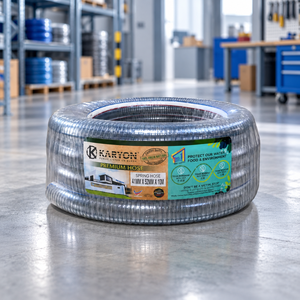 KARYON Transparent PVC Spring <b>Hose</b> Flexible Steel Wire Vacuum Resistant <b>Suction</b> <b>Hose</b> Farm Pump Workshop Factory 10-45mm - Product Image 1