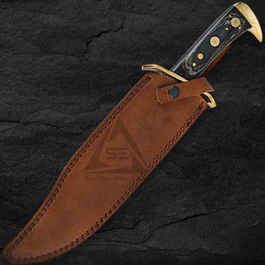 Couteaux Bowie en acier inoxydable avec manche en bois, personnalisables, pour le camping - Product Image 3
