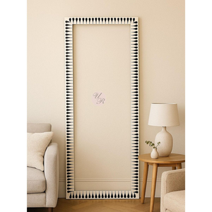 Marco de Espejo de Lujo Hecho a Mano con Incrustaciones de Hueso 100% Natural, Decoración Personalizada de Buena Calidad para Pared, Decoración del Hogar - Product Image 3