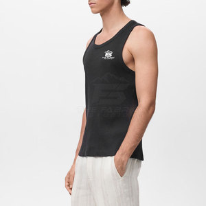 Camiseta sin Mangas para Hombre de Alta Calidad, Tejida, Transpirable, de Color Liso, Corte Holgado, para Entrenamiento Físico, Uso Casual, en Casa o en la Calle - Product Image 4