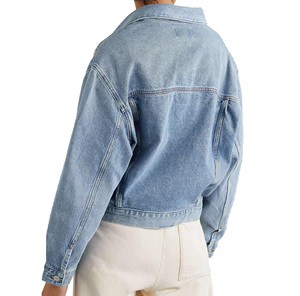 Men's Stonewashed Denim Jacket Button Fly Closure Casual Style Loose Fit 100% Cotton Woven Fabric Winter Wear Breathable - Product Image 3