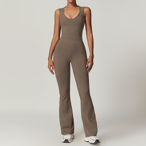 wholesale fitness <b>jumpsuit</b> women supplier custom logo performance compression <b>jumpsuit</b> manufacturer private label four way - Product Image 2