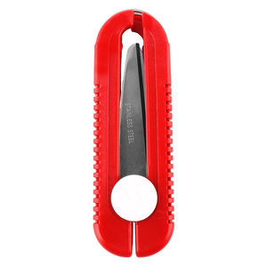 Tijeras de belleza mini de la mejor calidad, mango de plástico rojo, plegables, para uso escolar, para niños - Product Image 2