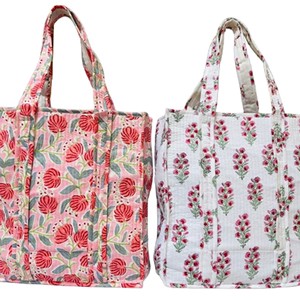 Hermoso Bolso de Mano Floral Personalizado, Gran Capacidad, Estilo Vintage de Moda para Mujer, con Asa para Viaje - Product Image 1