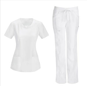 Custom Hot Selling Black Stretch Nursing <b>Scrub</b> Set Women Stylish Hospital Uniforms Adult Medical Nursing Polyester - Product Image 4