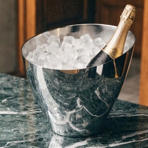 Elegant Stainless Steel Gold European Style <b>Ice</b> <b>Bucket</b> with 5L Capacity for Restaurant Hotel Party Service - Product Image 3