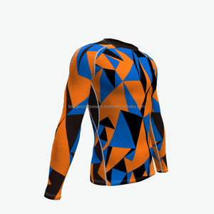 Rashguard de compression personnalisé pour homme à manches longues imprimé respirant coupe ajustée - Product Image 2