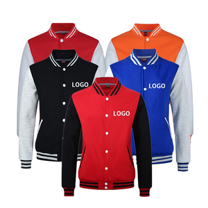 แจ็คเก็ตวาร์ซิตี้แบบสั่งทำพิเศษสำหรับผู้ชาย  รุ่นปกติ  คอตั้ง  ผ้าแคนวาส  กันลม  เป็นมิตรกับสิ่งแวดล้อม  เหมาะสำหรับใส่เป็นชุดนักเรียนเบสบอล  แบบมีฮอร์น - Product Image 1