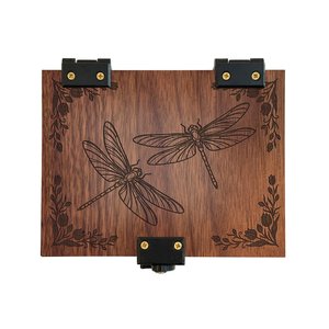 Bolso de Mano de Madera con Forma de Libélula, Caja de Madera Cuadrada con Cadena Desmontable para Regalo de Boda o Fiesta - Product Image 3
