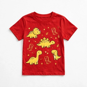 Camiseta Infantil Estampada con Diseño Personalizado, Cuello Redondo, Informal, Transpirable, Ecológica, Anti-Pilling, de Secado Rápido, 100% Algodón, para Verano, de BD - Product Image 3