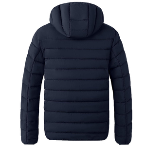 Veste d'hiver pour homme, matelassée, à capuche, imperméable, coupe-vent, entièrement zippée, chaude et épaisse - Product Image 2