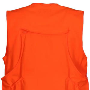 Chaleco de Pesca Táctico Naranja de Verano, Lona Cardura, Ligero, Transpirable, Multibolsillos, Forro Extraíble Personalizado, Unisex, Talla Grande - Product Image 3